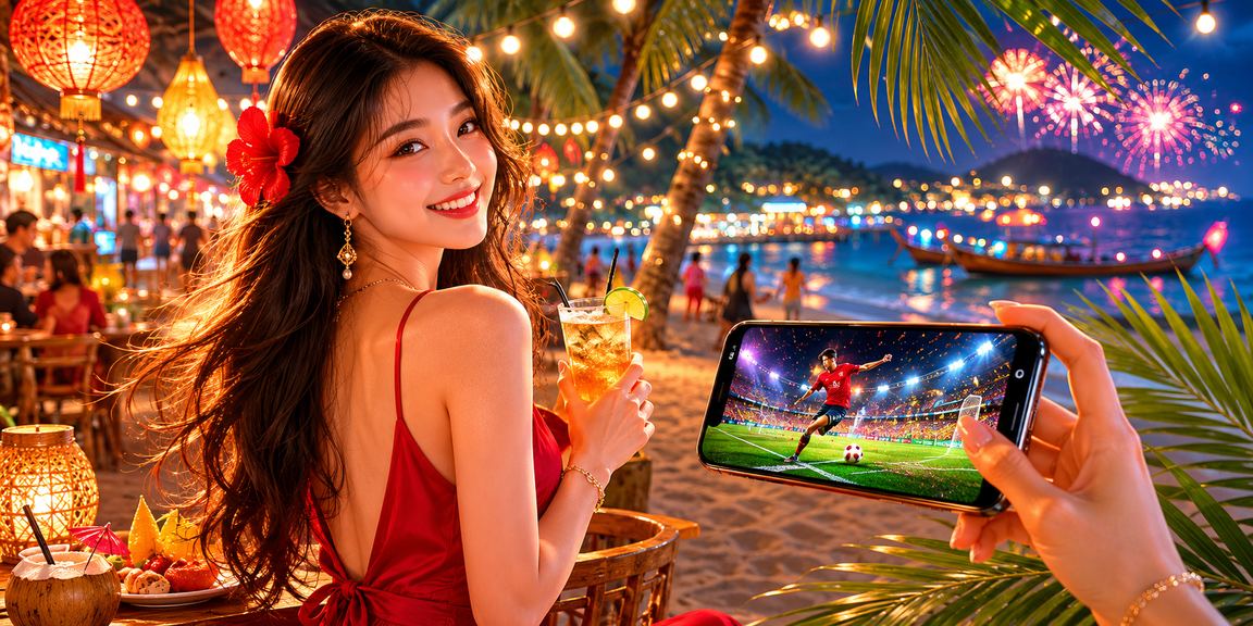 Người hâm mộ bóng đá tại Phú Quốc theo dõi kèo tại chợ đêm